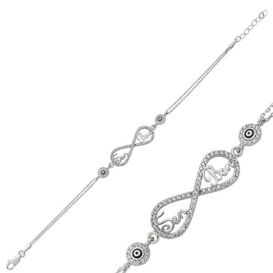 Bracelet en argent pour femme Infinity You &amp; Me