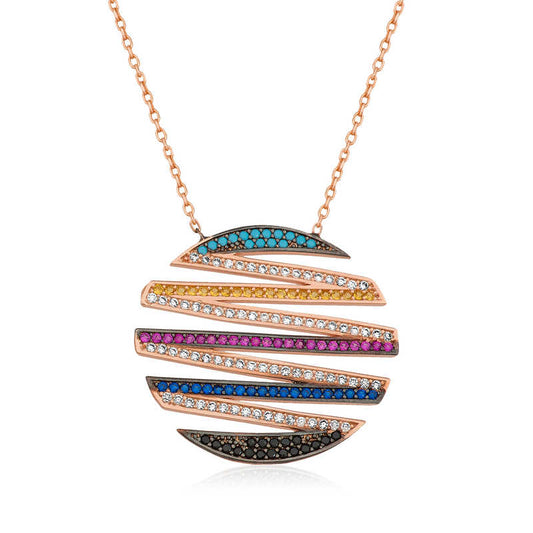 The Path to Infinity Rose Gold Plated Silver Necklace