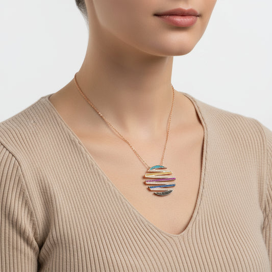 The Path to Infinity Rose Gold Plated Silver Necklace