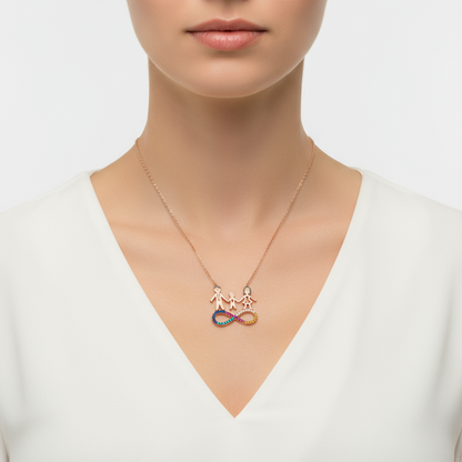 Infinity Family Damen-Silberkette