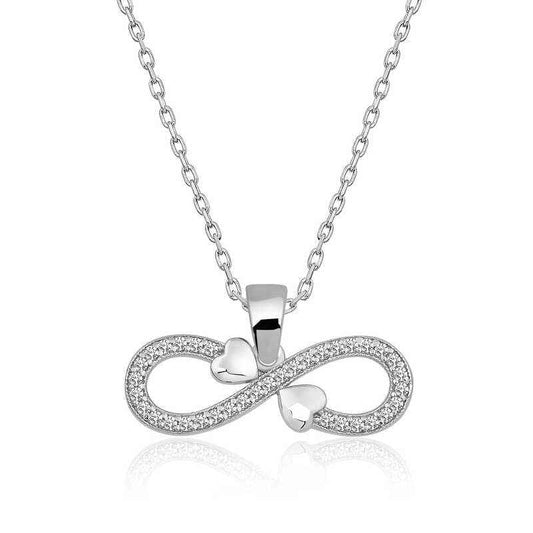 Infinite Hearts Women's Silver Necklace