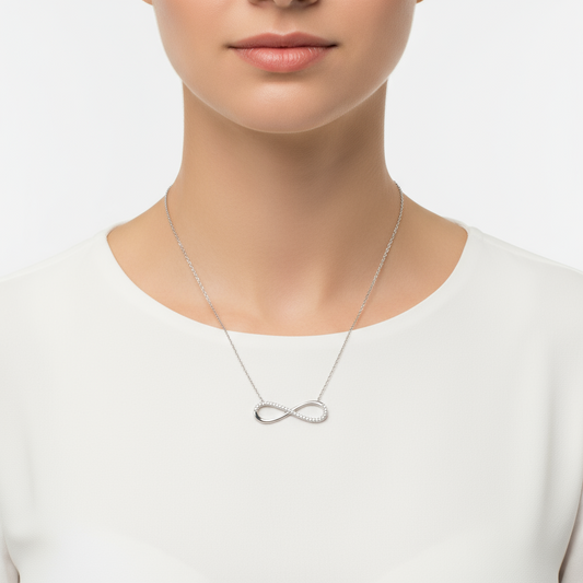 Infinity Women's Silver Necklace