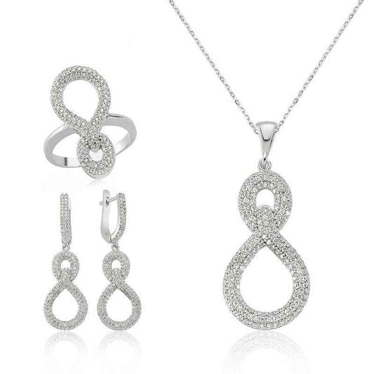 Infinity Women's Silver Set