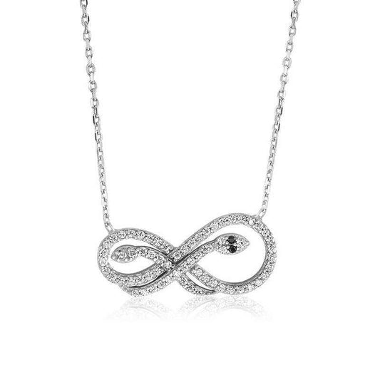 Infinity Snake Women's Silver Necklace