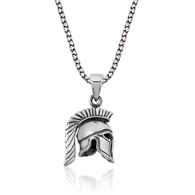 Knight's Helmet Silver Pendant