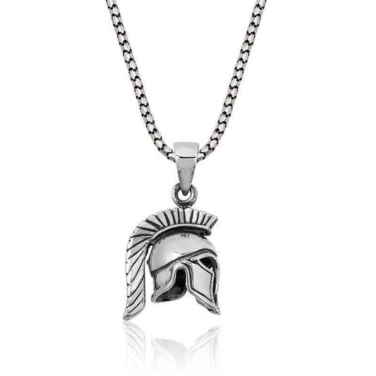 Knight's Helmet Silver Pendant