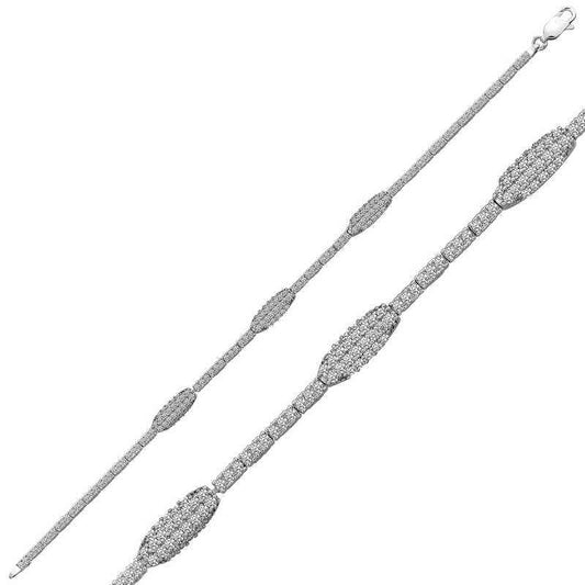 Water Channel Women's Silver Bracelet