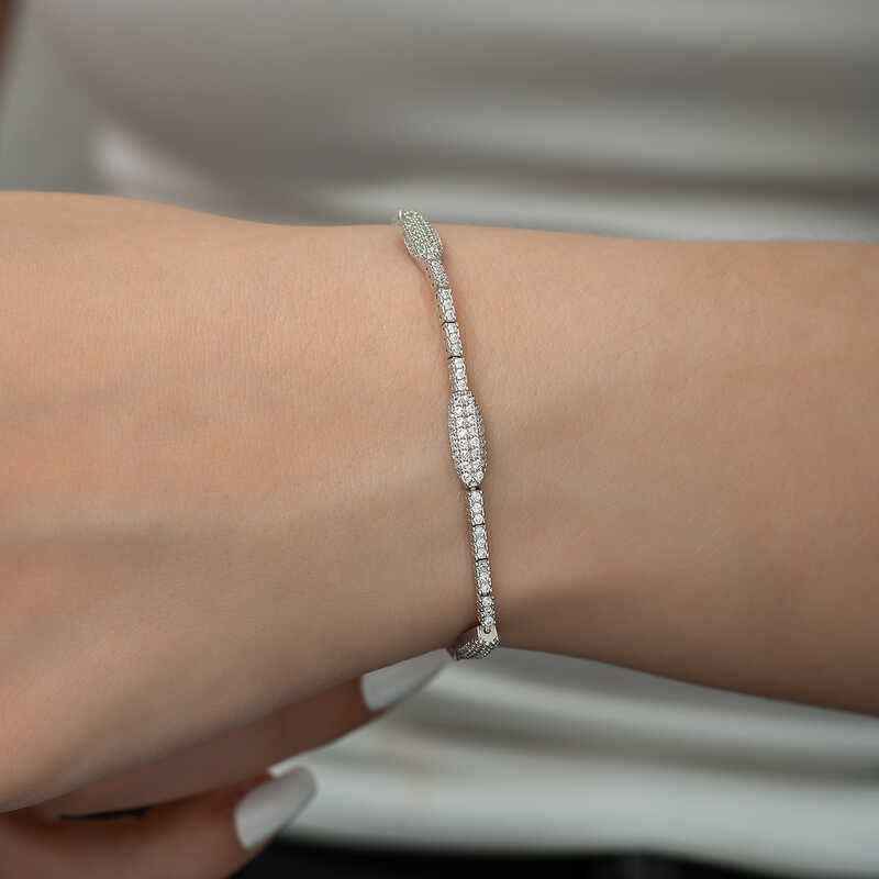 Water Channel Women's Silver Bracelet