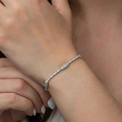 Water Channel Women's Silver Bracelet