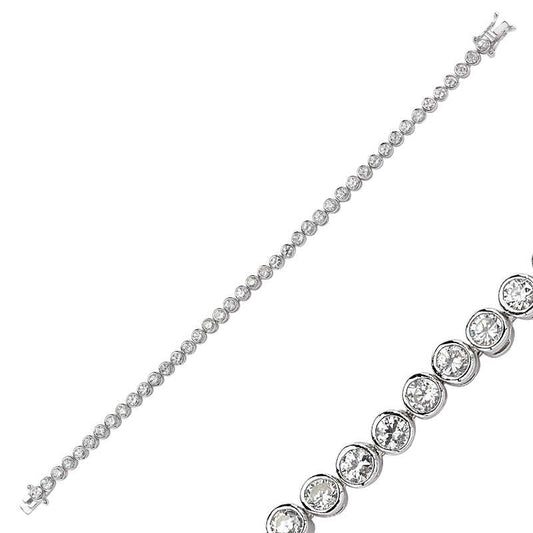 Bracelet en argent pour femme White Stone Waterway