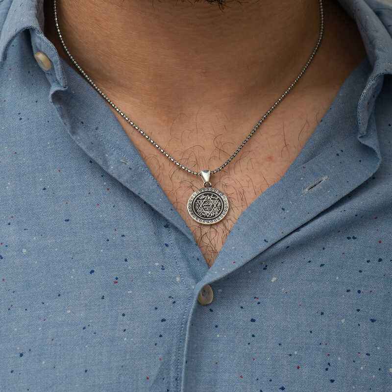 Silver Seal of Solomon Necklace