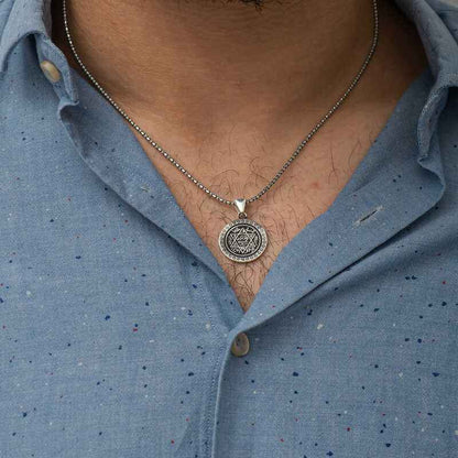 Silver Seal of Solomon Necklace
