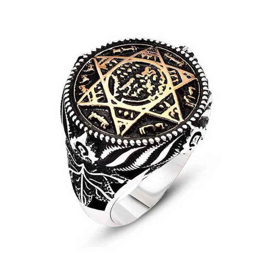 Solomon's Seal Men's Silver Ring