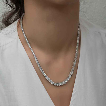 Süzme White Stone Waterway Women's Silver Necklace