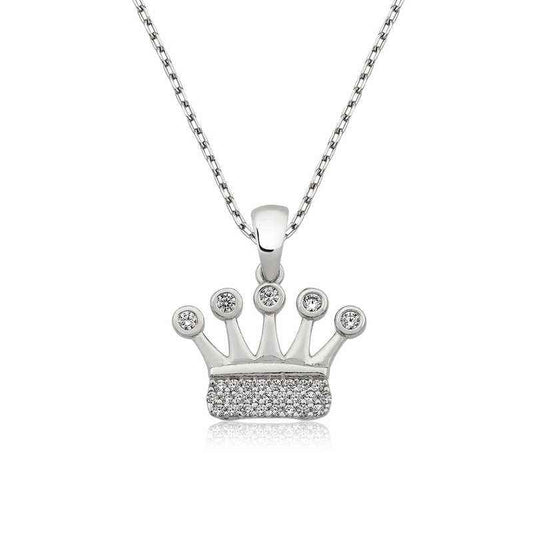 Crown Women's Silver Necklace