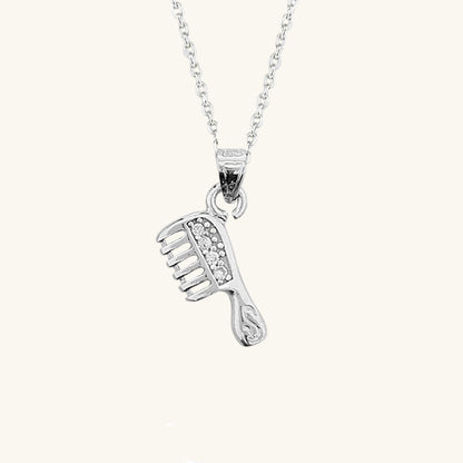 Kamm-Design Damen Silber Halskette