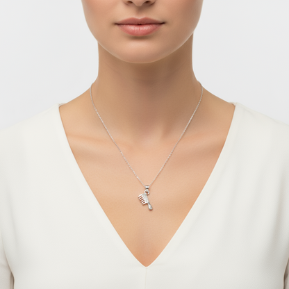 Kamm-Design Damen Silber Halskette