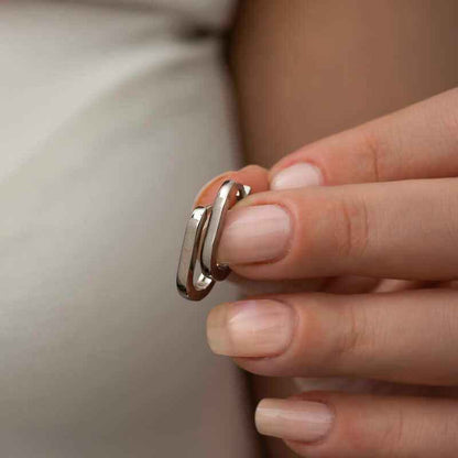Plain J Women's Silver Earrings