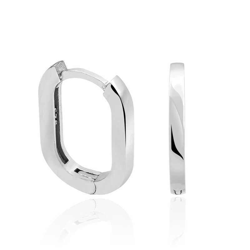 Boucles d'oreilles en argent pour femme Plain J