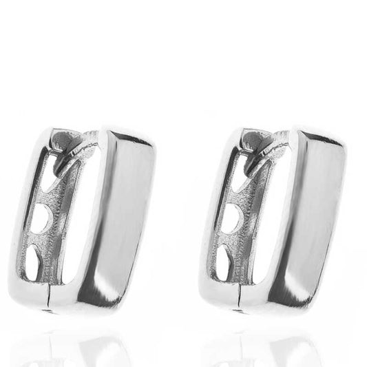 Boucles d'oreilles en argent pour femme sans pierre J