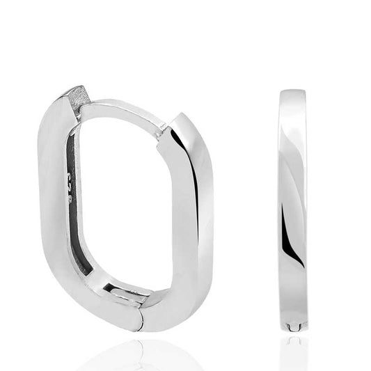 Boucles d'oreilles en argent pour femme sans pierre J