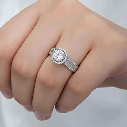 Single Stone Women's Silver Ring