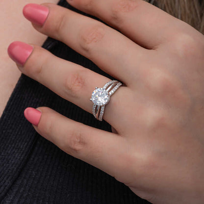 Single Stone Women's Silver Ring