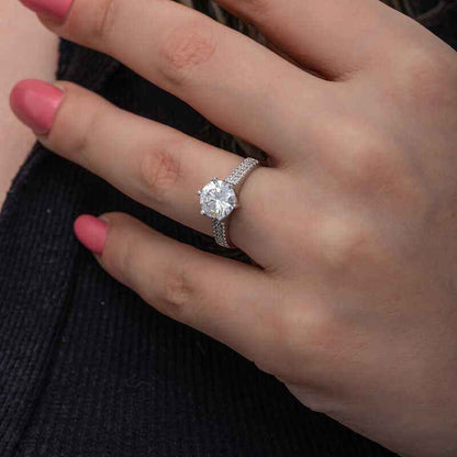 Single Stone Women's Silver Ring