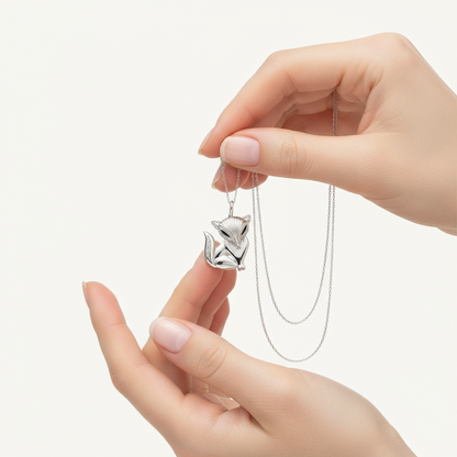 Fox Damen Silber Halskette