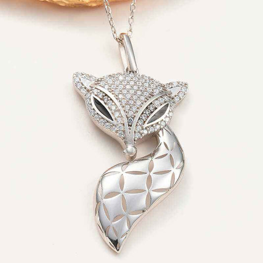 Fox Women's Silver Pendant