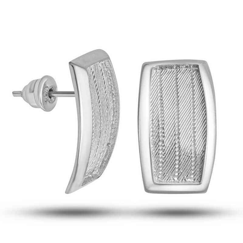 Trabzon Mesh Women's Silver Earrings