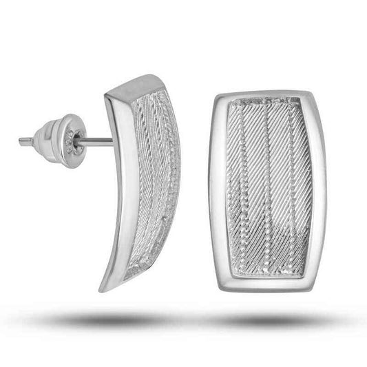 Trabzon Mesh Women's Silver Earrings