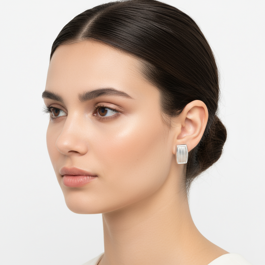 Boucles d'oreilles Kazaz Wire Art Mesh en argent pour femme