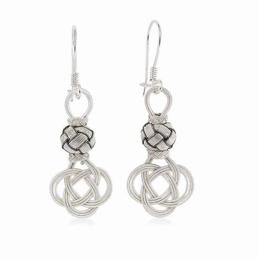 Trabzon Weave Kazaz Women's Silver Earrings
