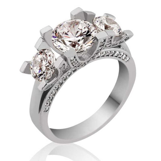 Bague en argent pour femme Tria à 3 pierres
