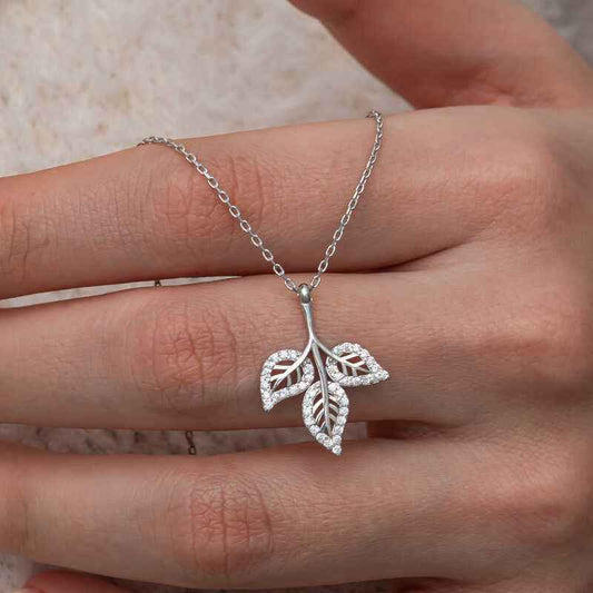 Three Leaf Women's Silver Pendant