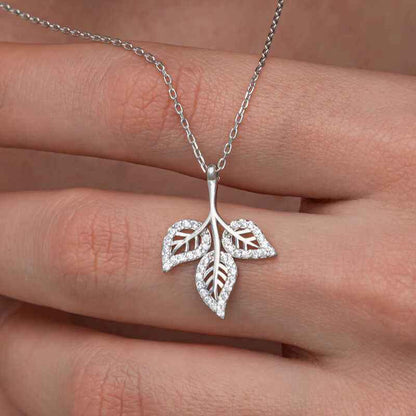 Three Leaf Women's Silver Pendant
