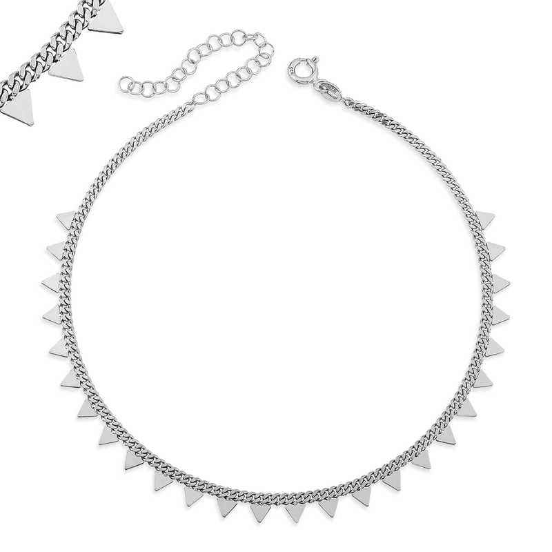 Triangular Silver Anklet