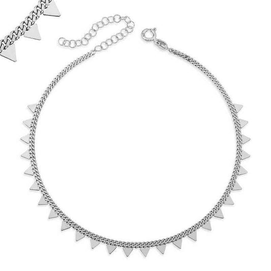 Triangular Silver Anklet