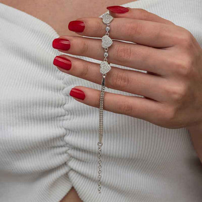 Triple Heart Women's Silver Bracelet