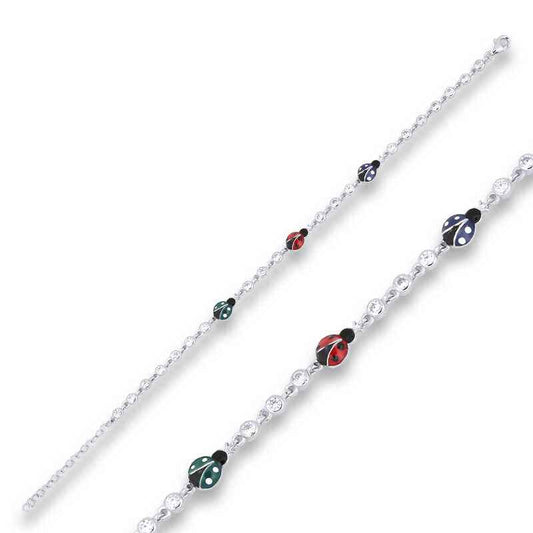 Ladybug Women's Silver Bracelet