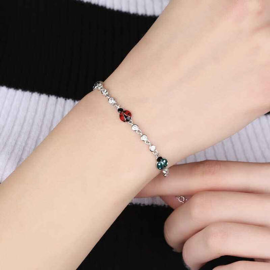 Ladybug Women's Silver Bracelet