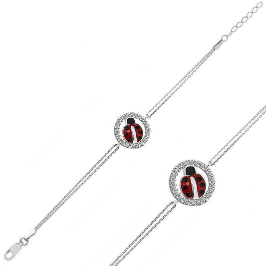 Ladybug Women's Silver Bracelet