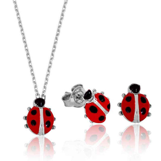 Ladybug Women's Silver Set