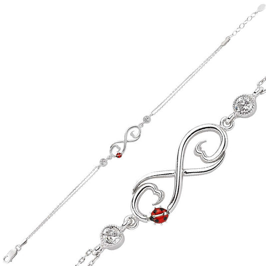 Bracelet en argent pour femme Coccinelle Infinity