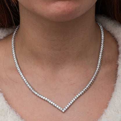 V Model Waterway Women's Silver Necklace