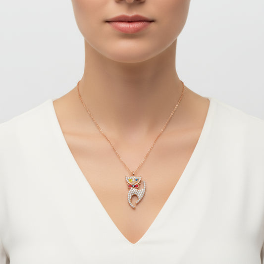 Van Cat Silver Necklace