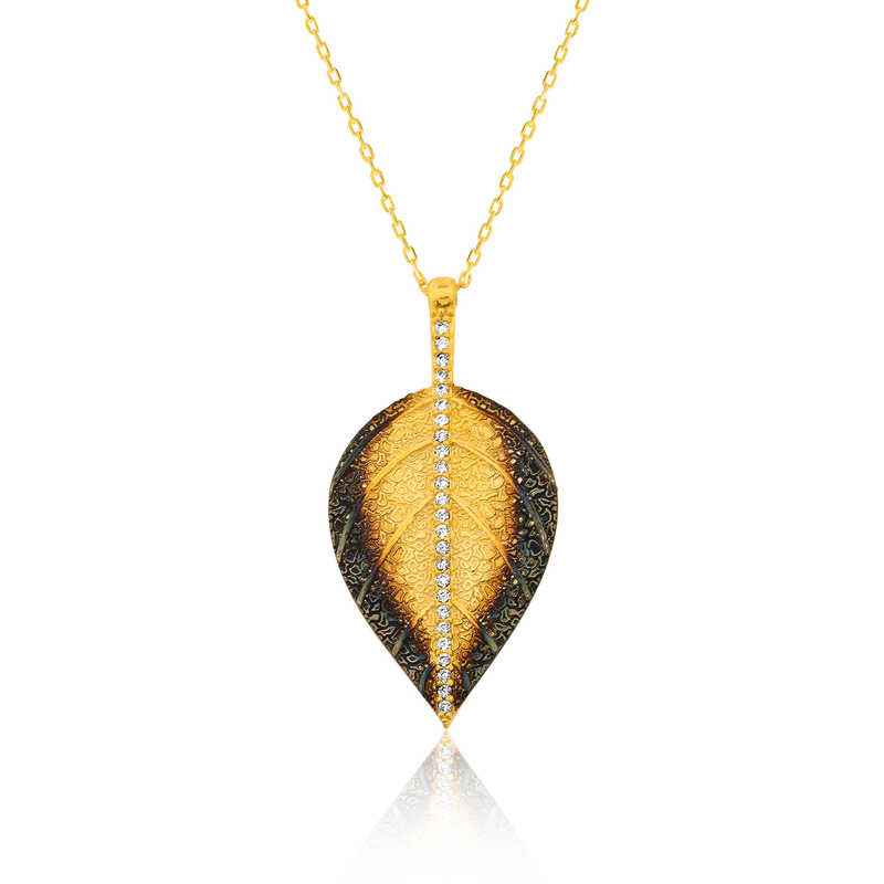 Leaf Design Women's Silver Necklace