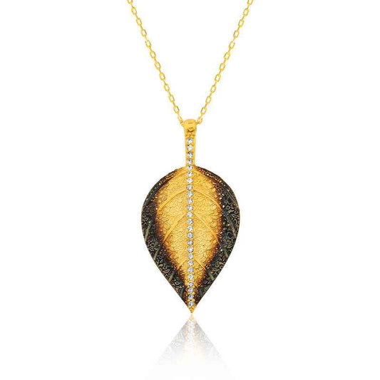 Leaf Design Women's Silver Necklace