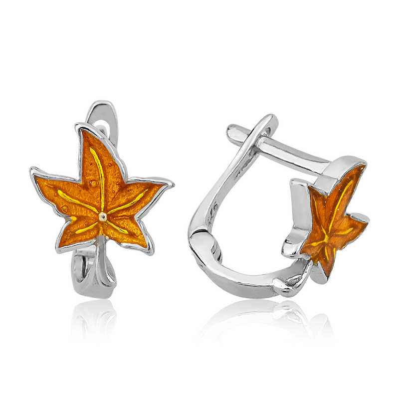 Leaf Children's Silver Earrings